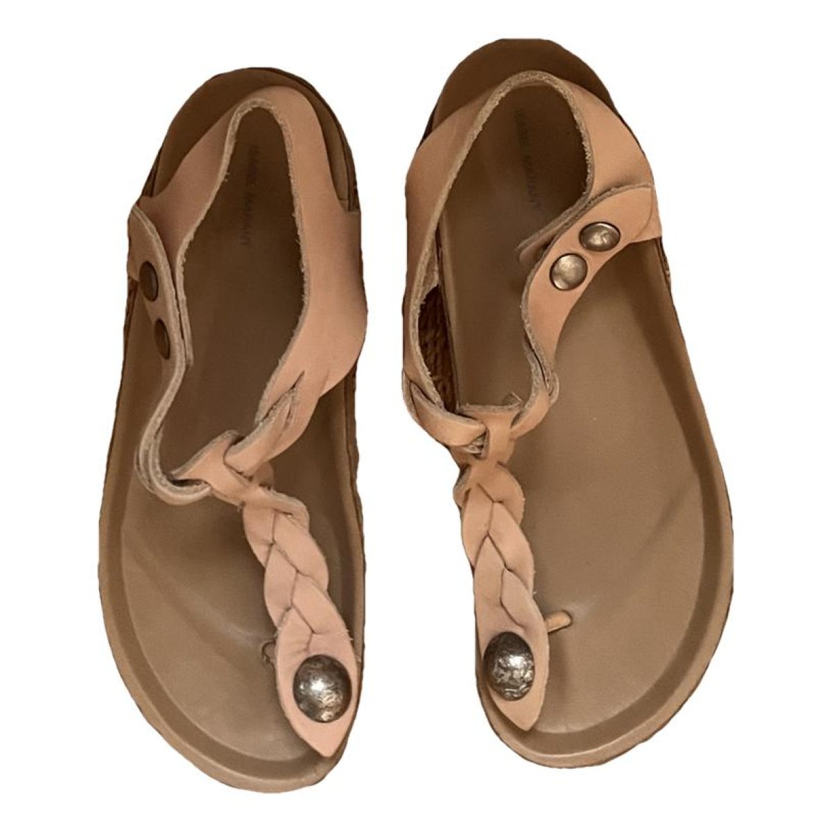 Lapsy leather flip flops
