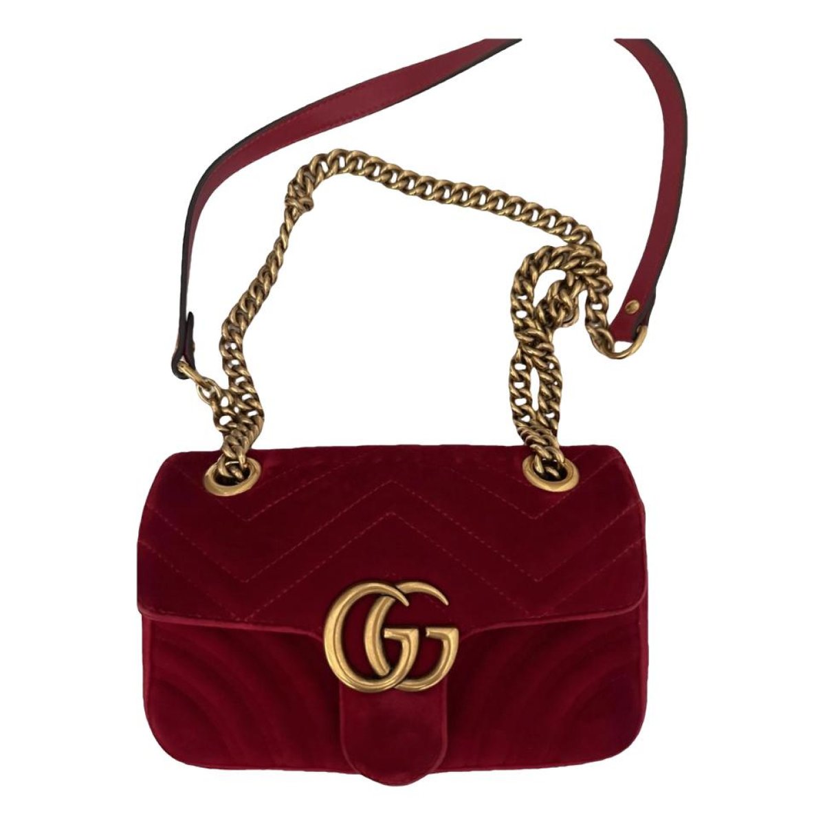 GG Marmont Flap velvet crossbody bag