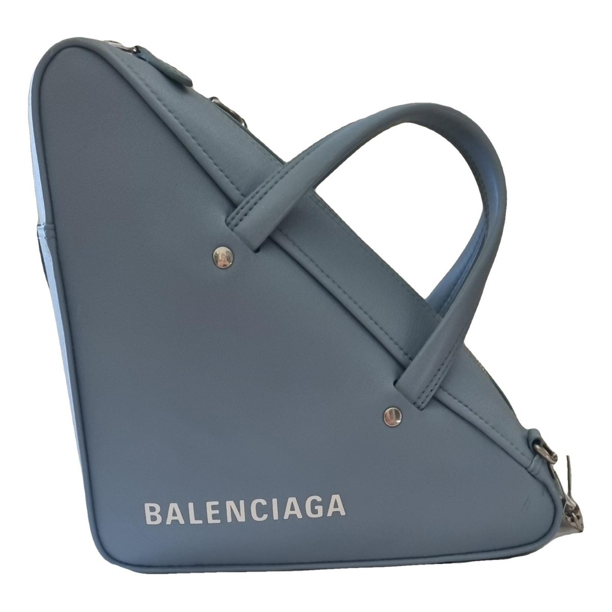 Triangle leather handbag