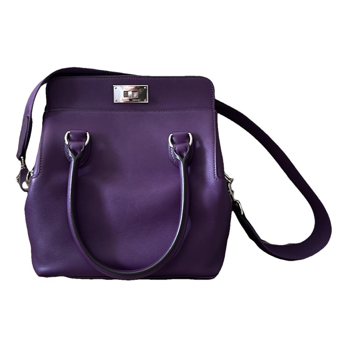 Toolbox leather handbag