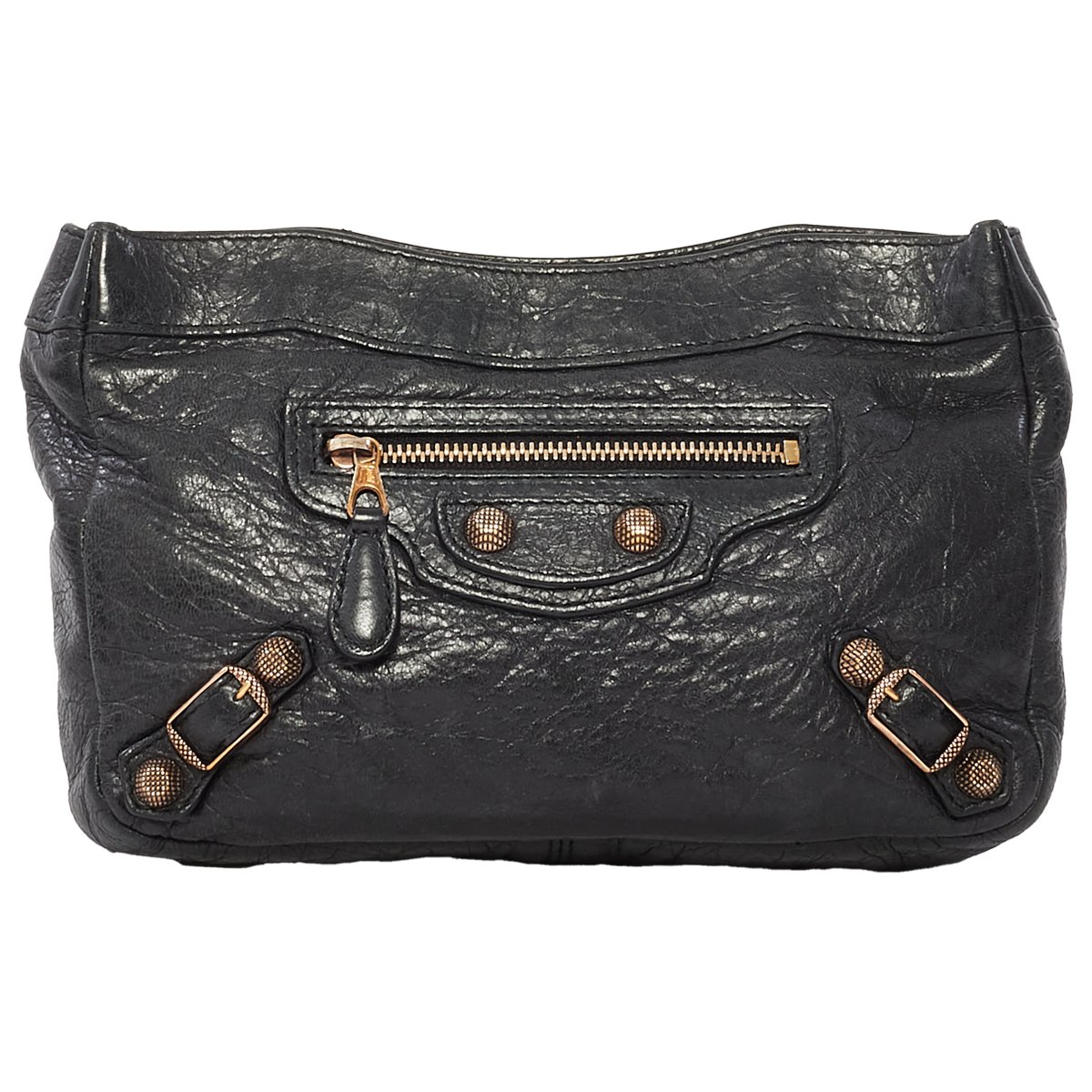 Hip leather mini bag