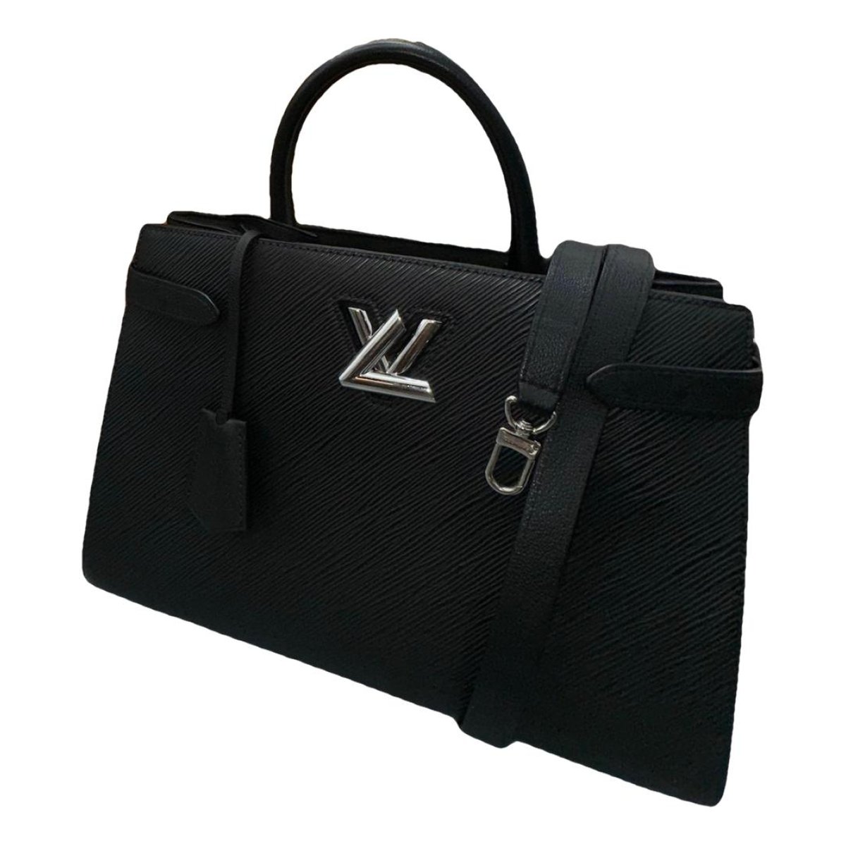 Twist leather clutch bag