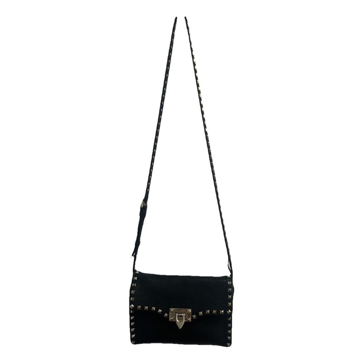 All over chain leather crossbody bag