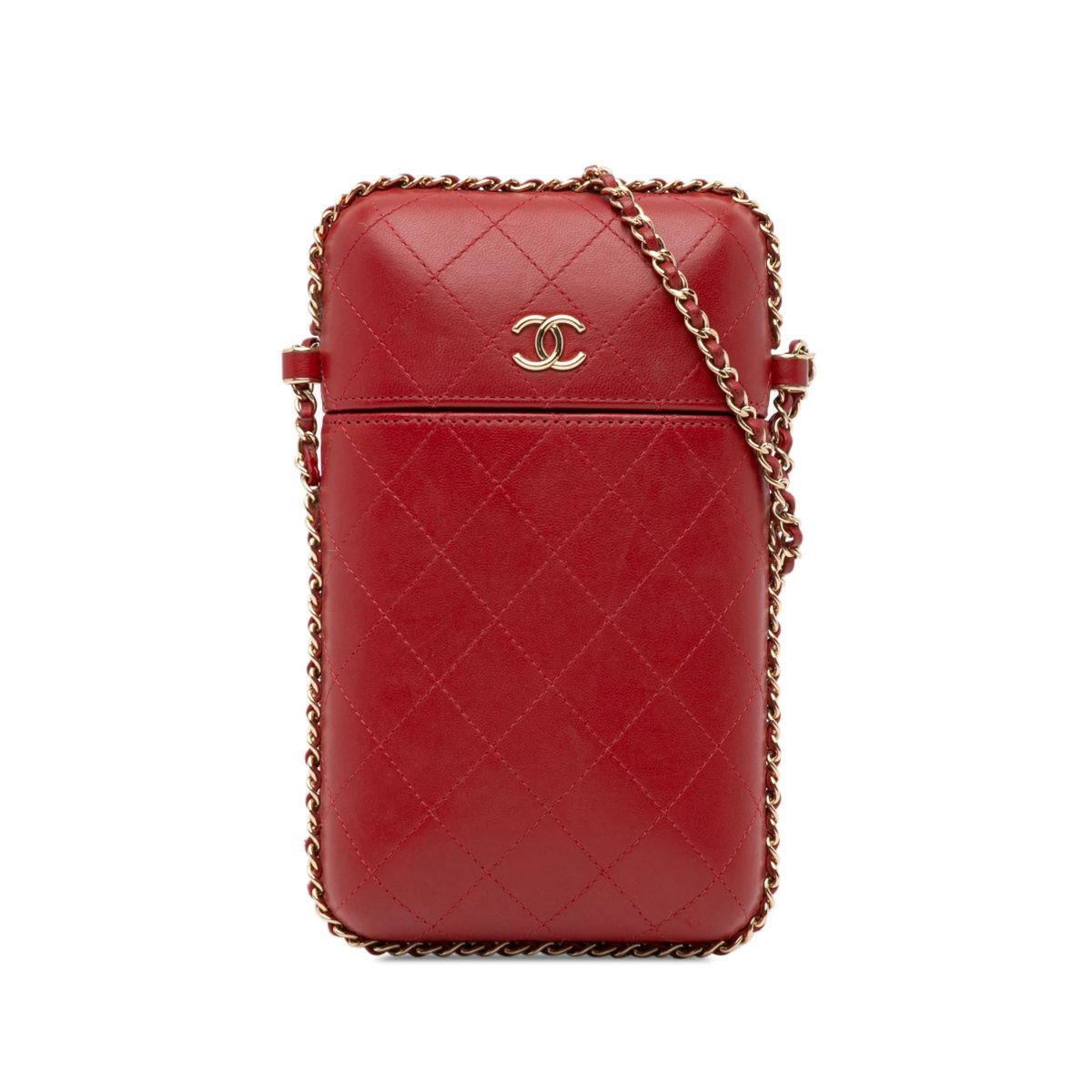 Chain Around leather crossbody bag