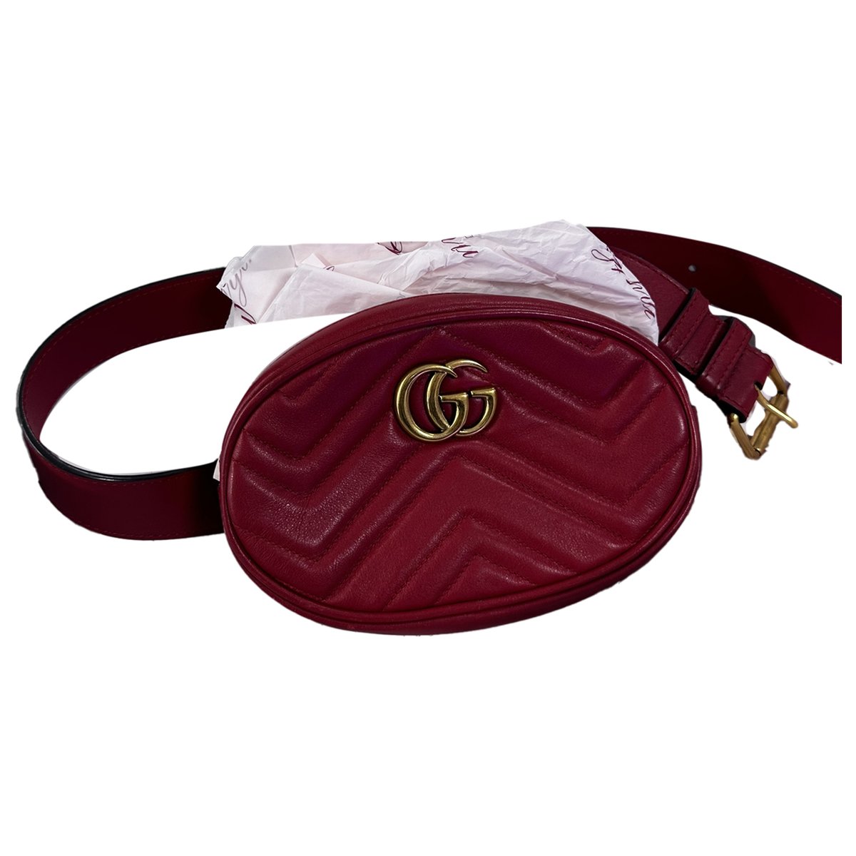 GG Marmont Oval leather bag