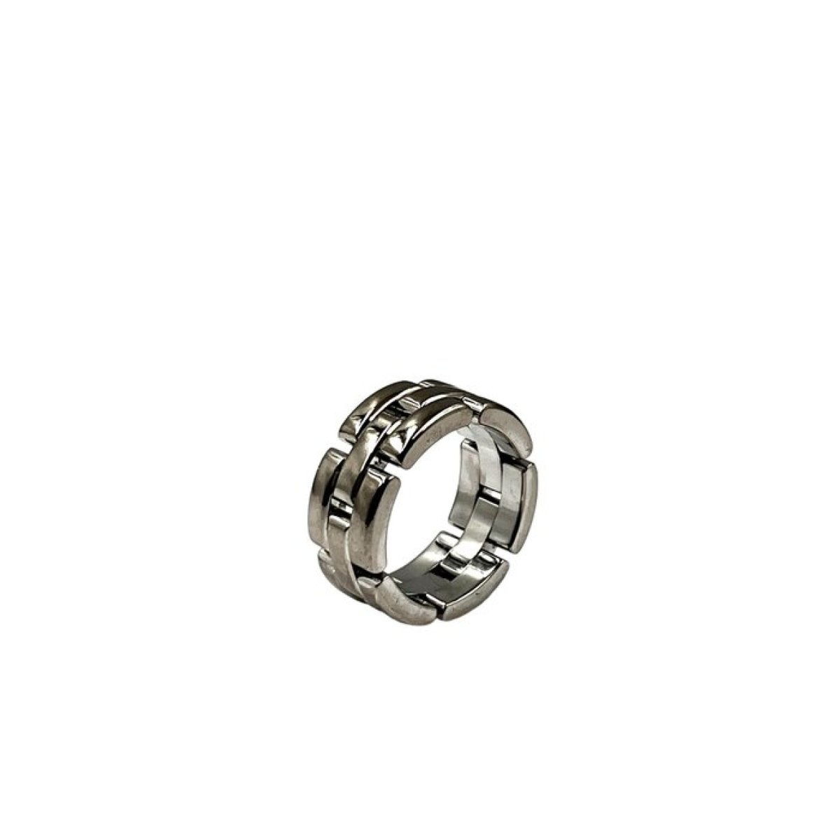 Panthère white gold ring