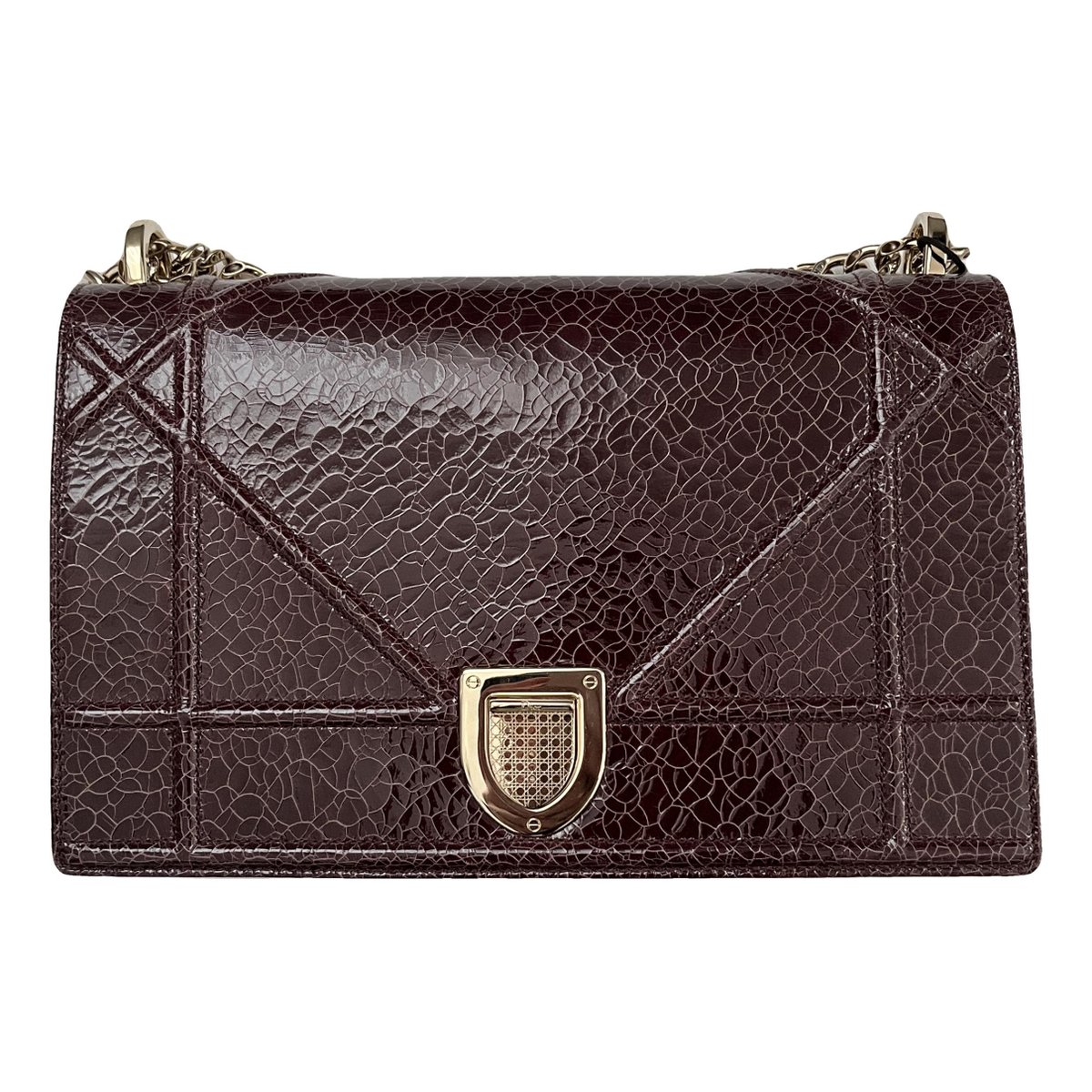 Diorama leather handbag