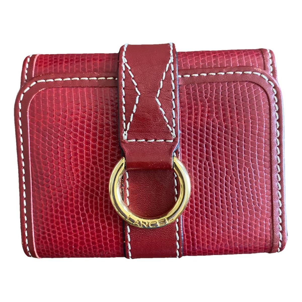 Lettrines leather purse