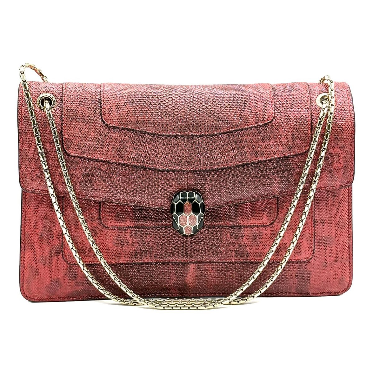 Serpenti leather handbag