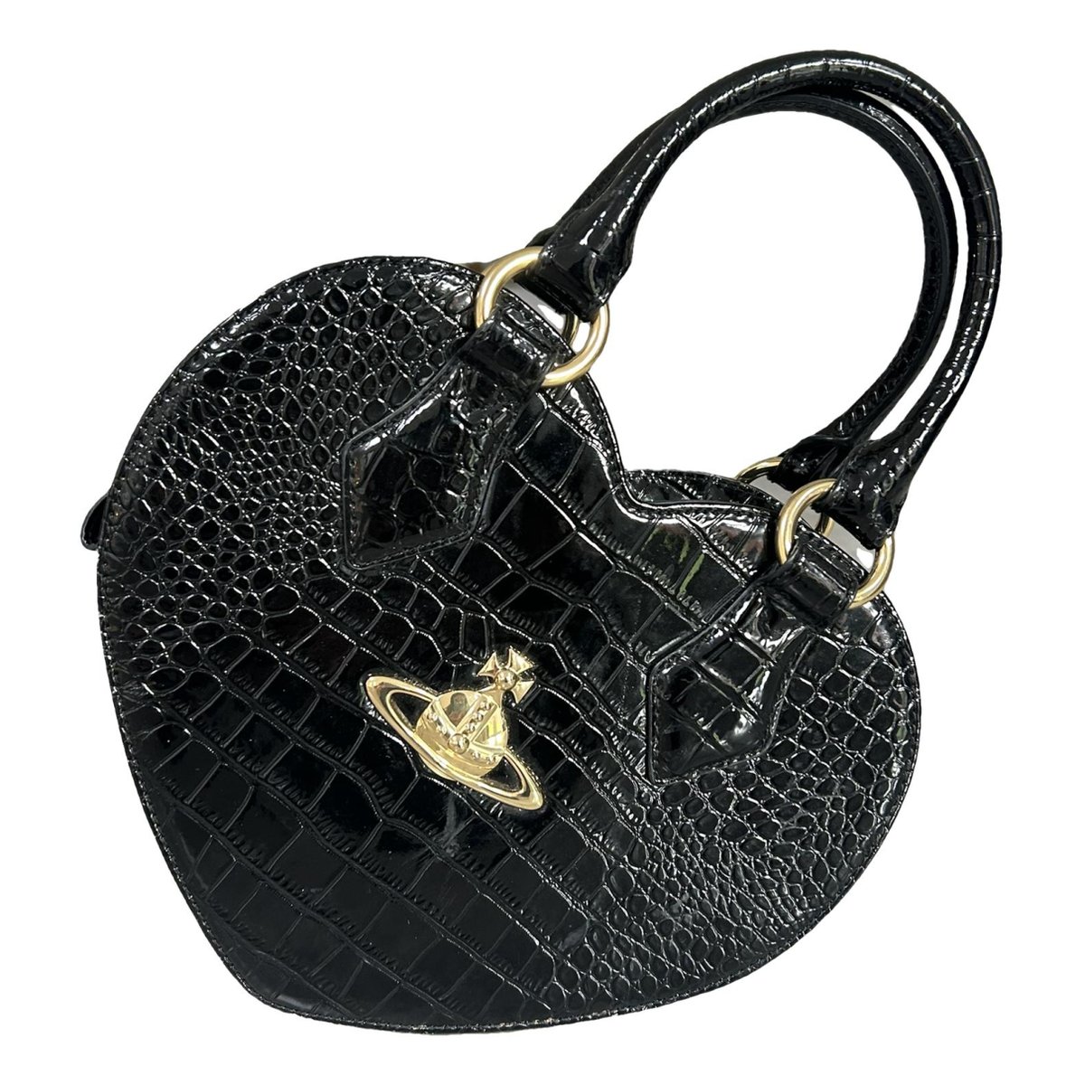 Chancery Heart patent leather bag
