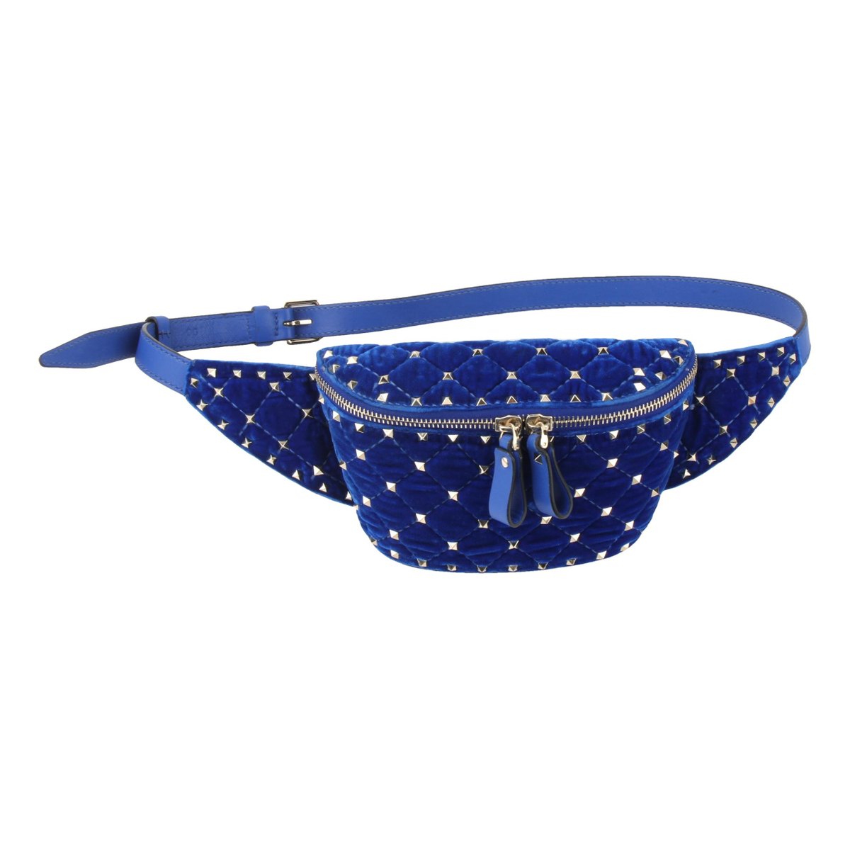 Rockstud spike velvet crossbody bag