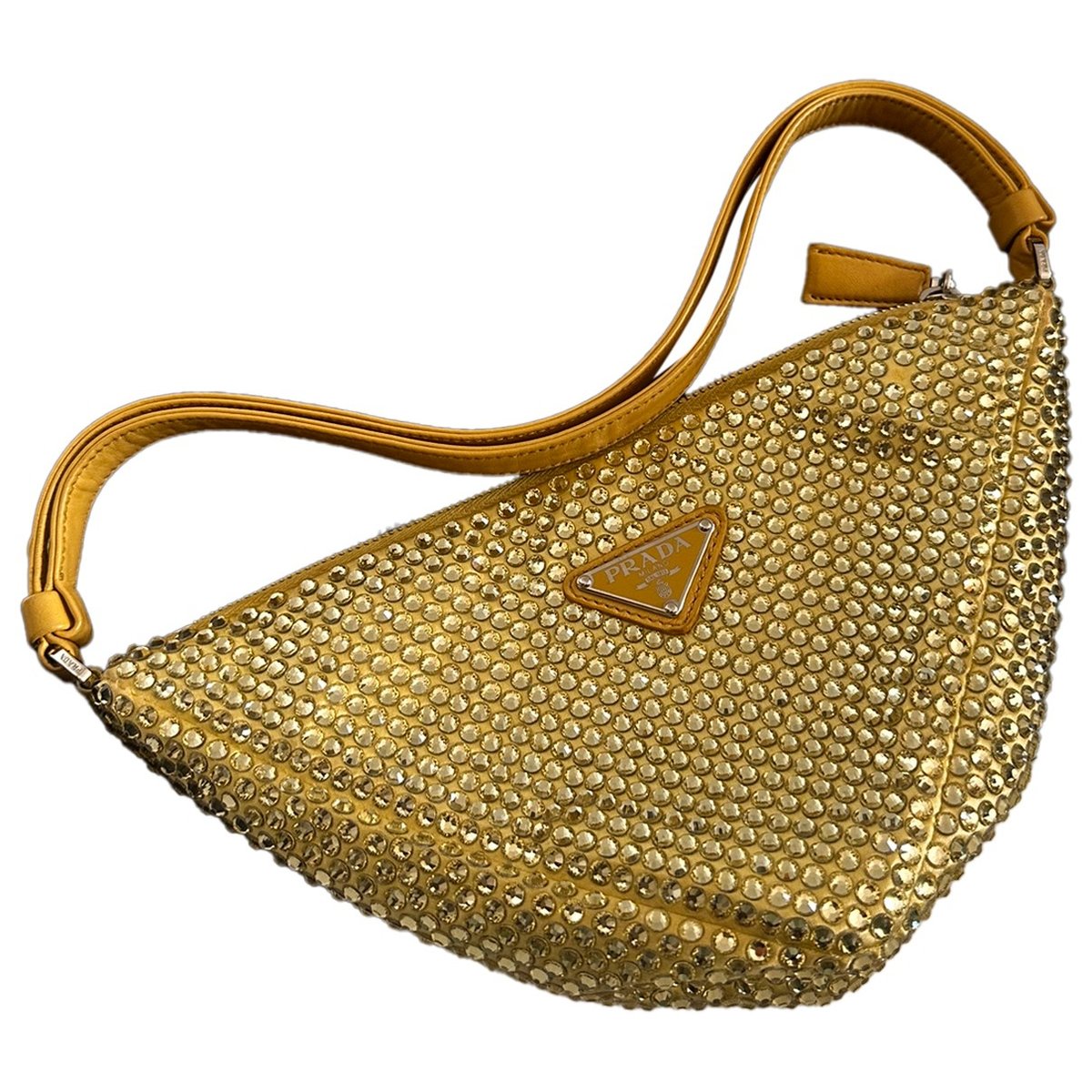 Triangle leather handbag