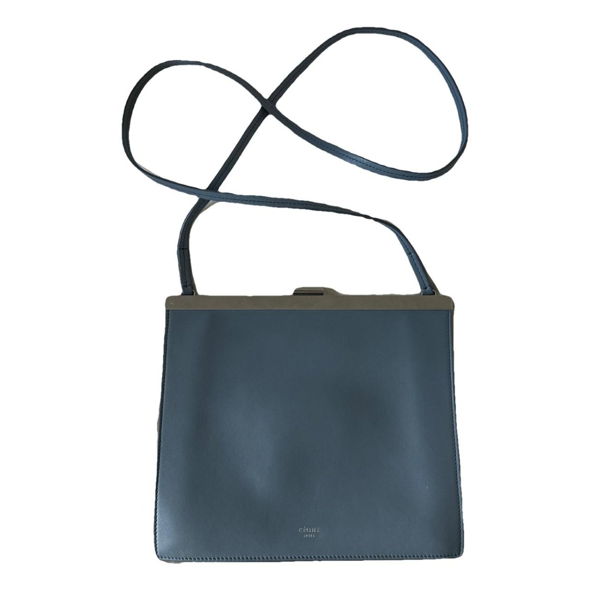 Clasp leather crossbody bag