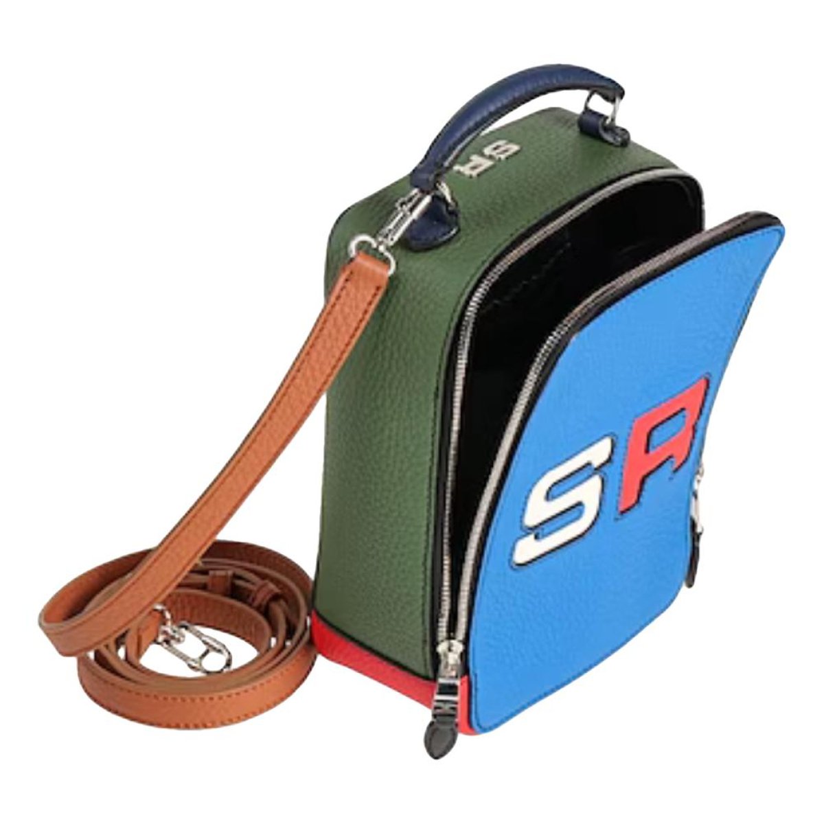 Pavé leather crossbody bag