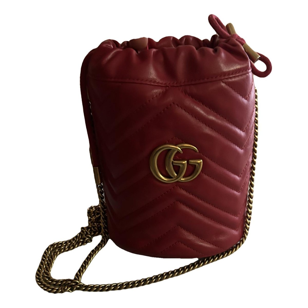 GG Marmont Chain Bucket leather crossbody bag
