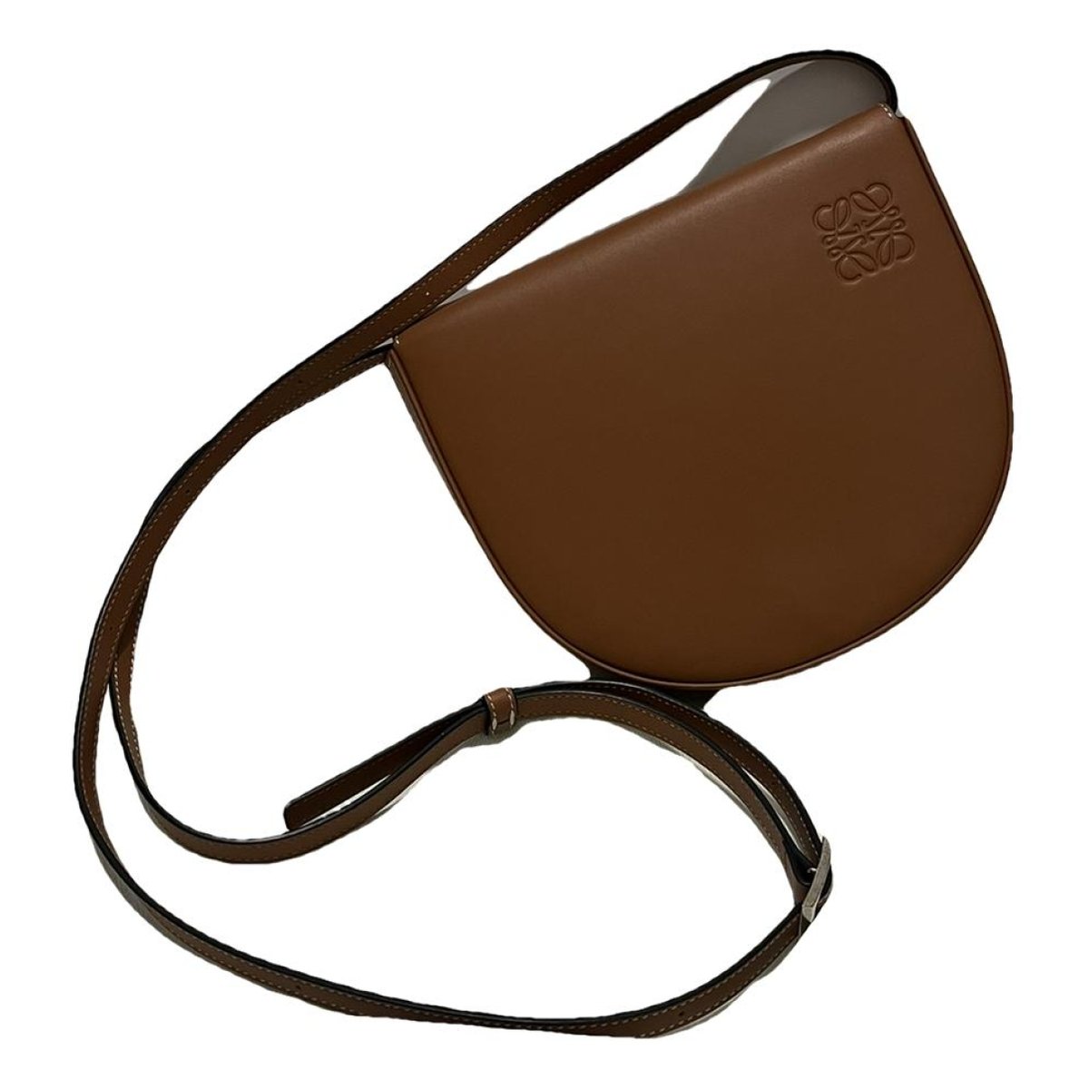 Heel leather crossbody bag
