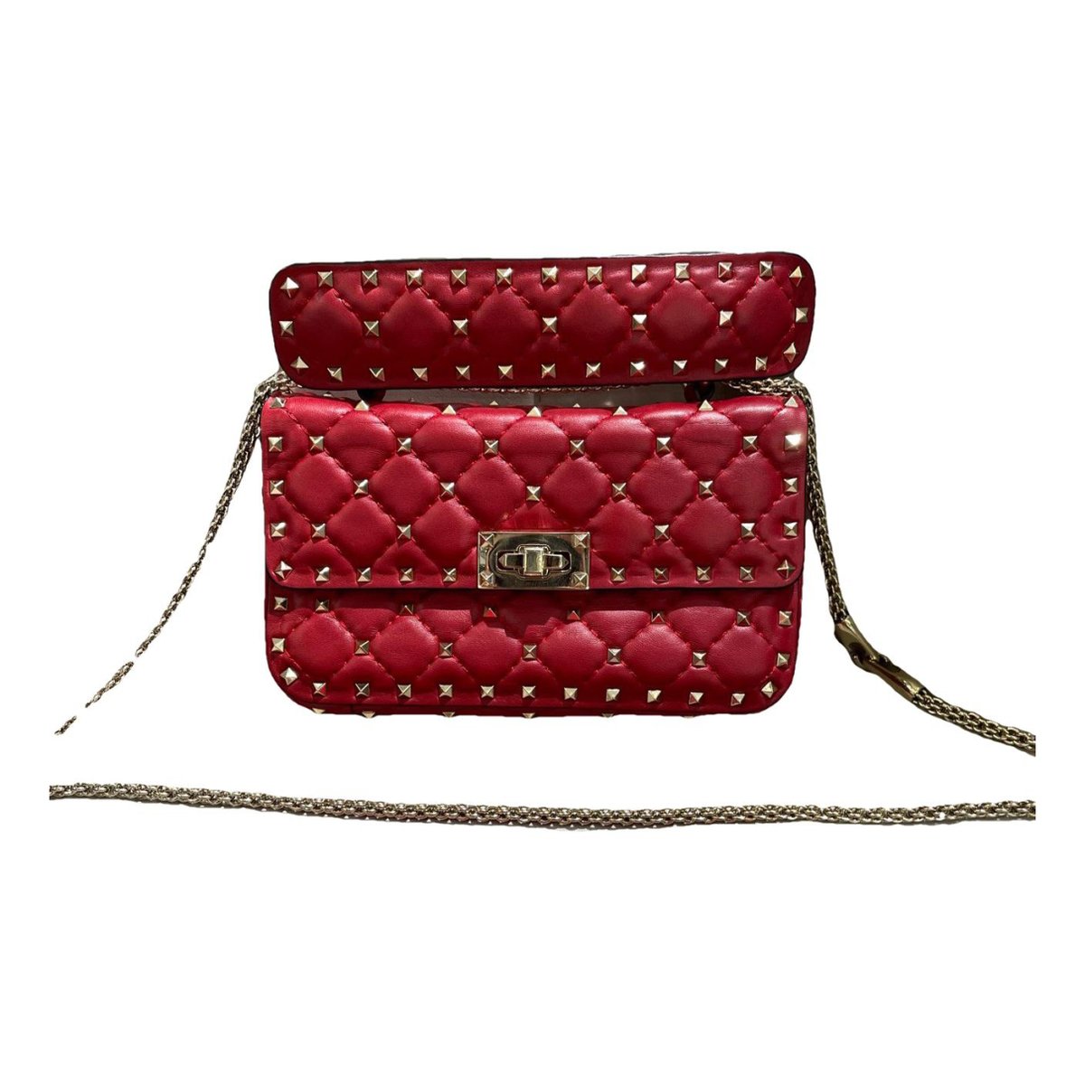 Rockstud spike leather handbag