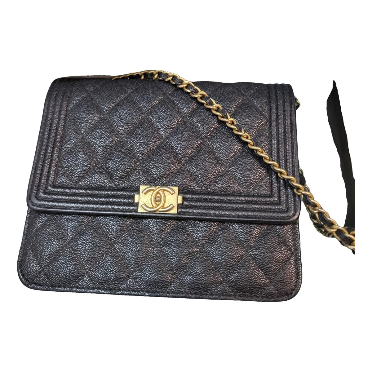 Wallet On Chain Boy leather crossbody bag