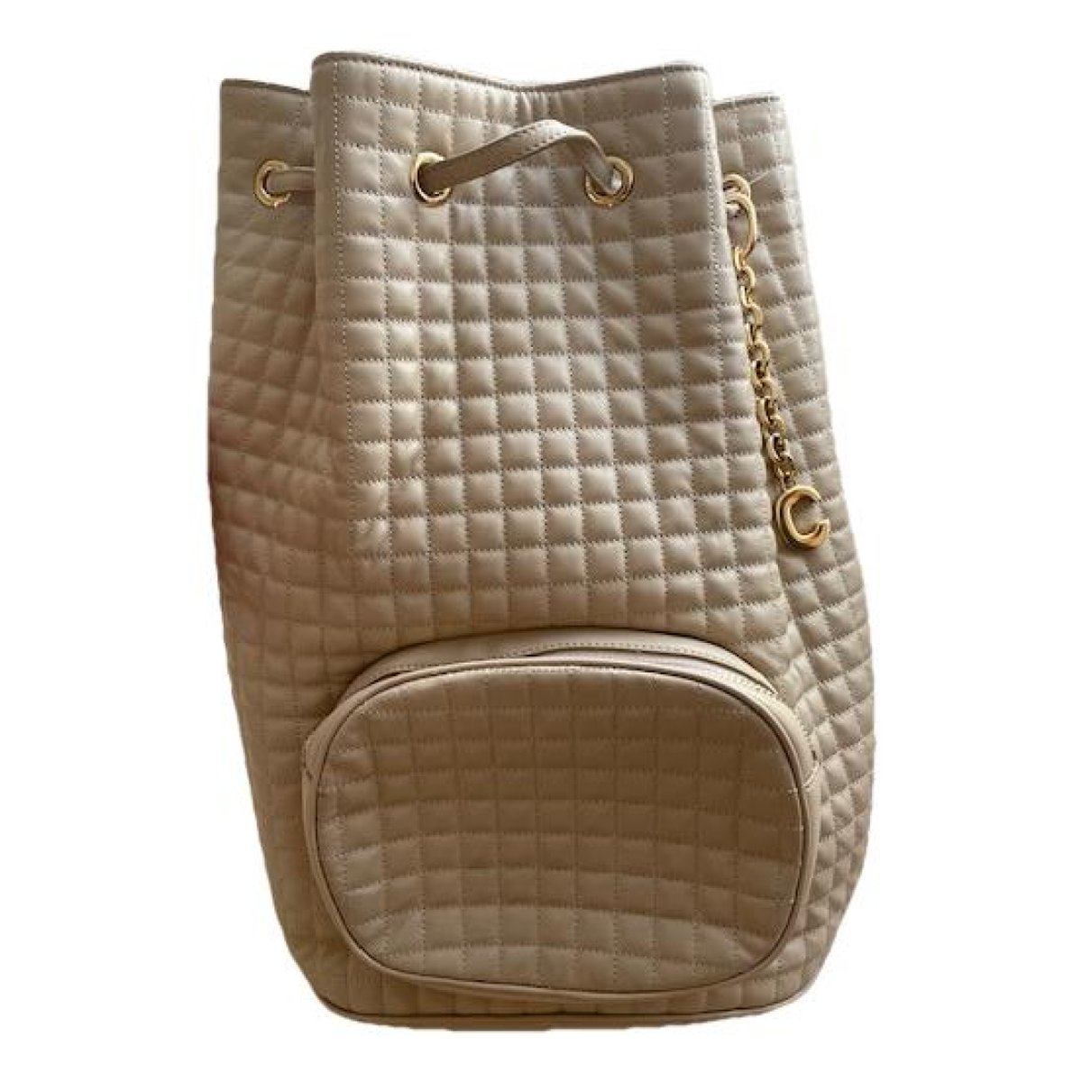 Charm leather backpack