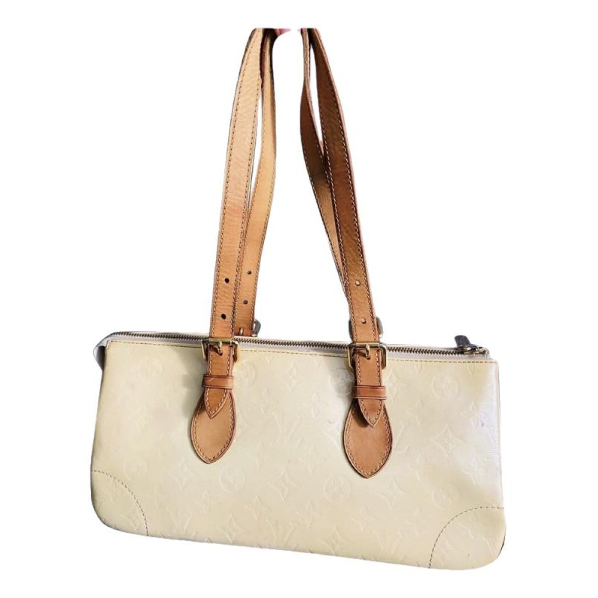 Rosewood patent leather tote