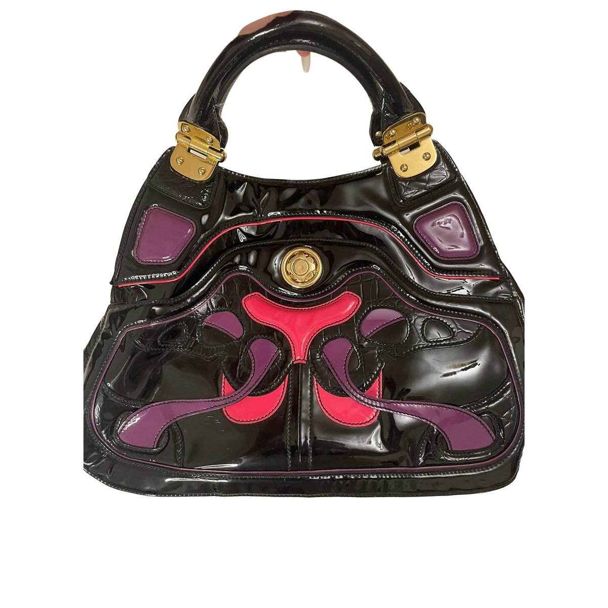 Legend patent leather handbag