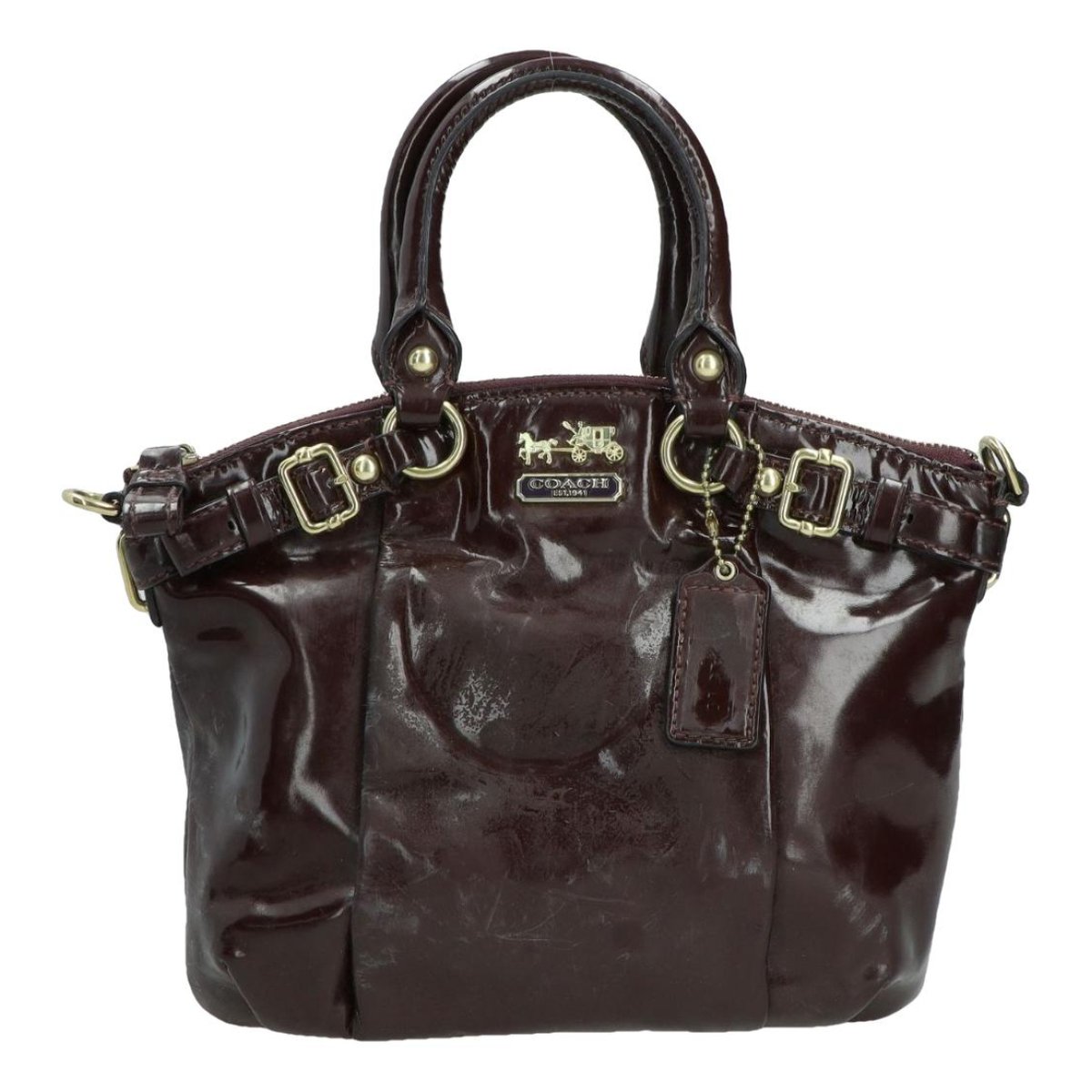 Madison patent leather handbag