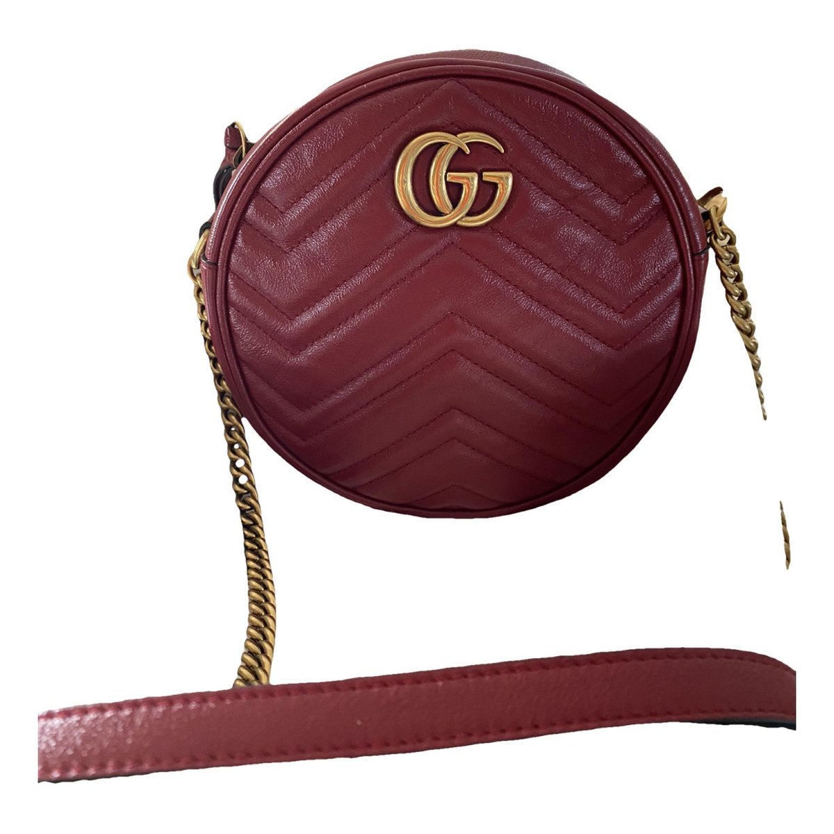 GG Marmont Round leather crossbody bag