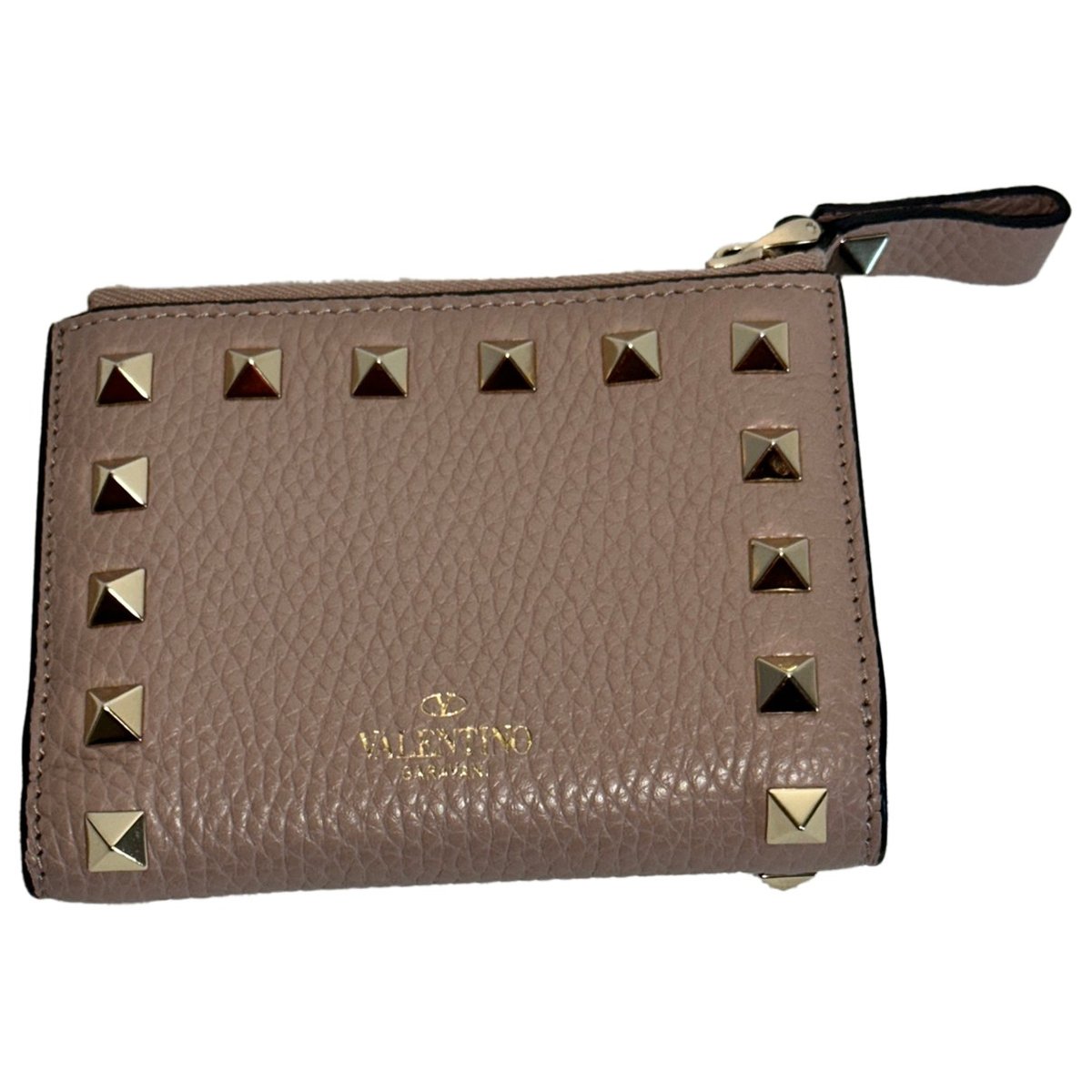 Rockstud leather wallet