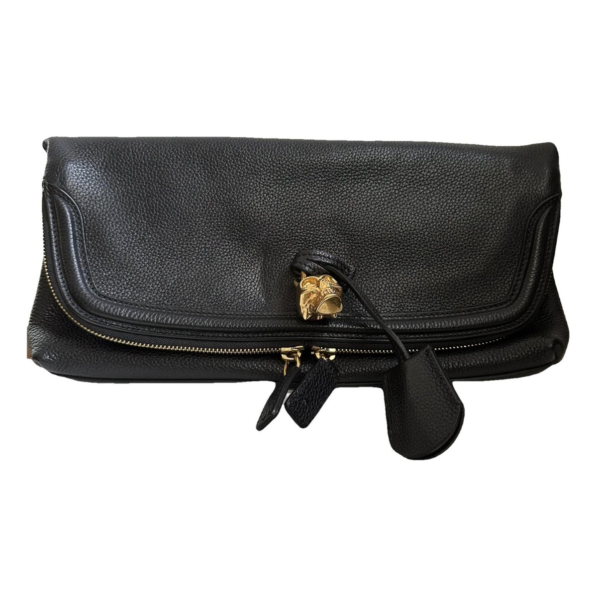 Leather clutch bag