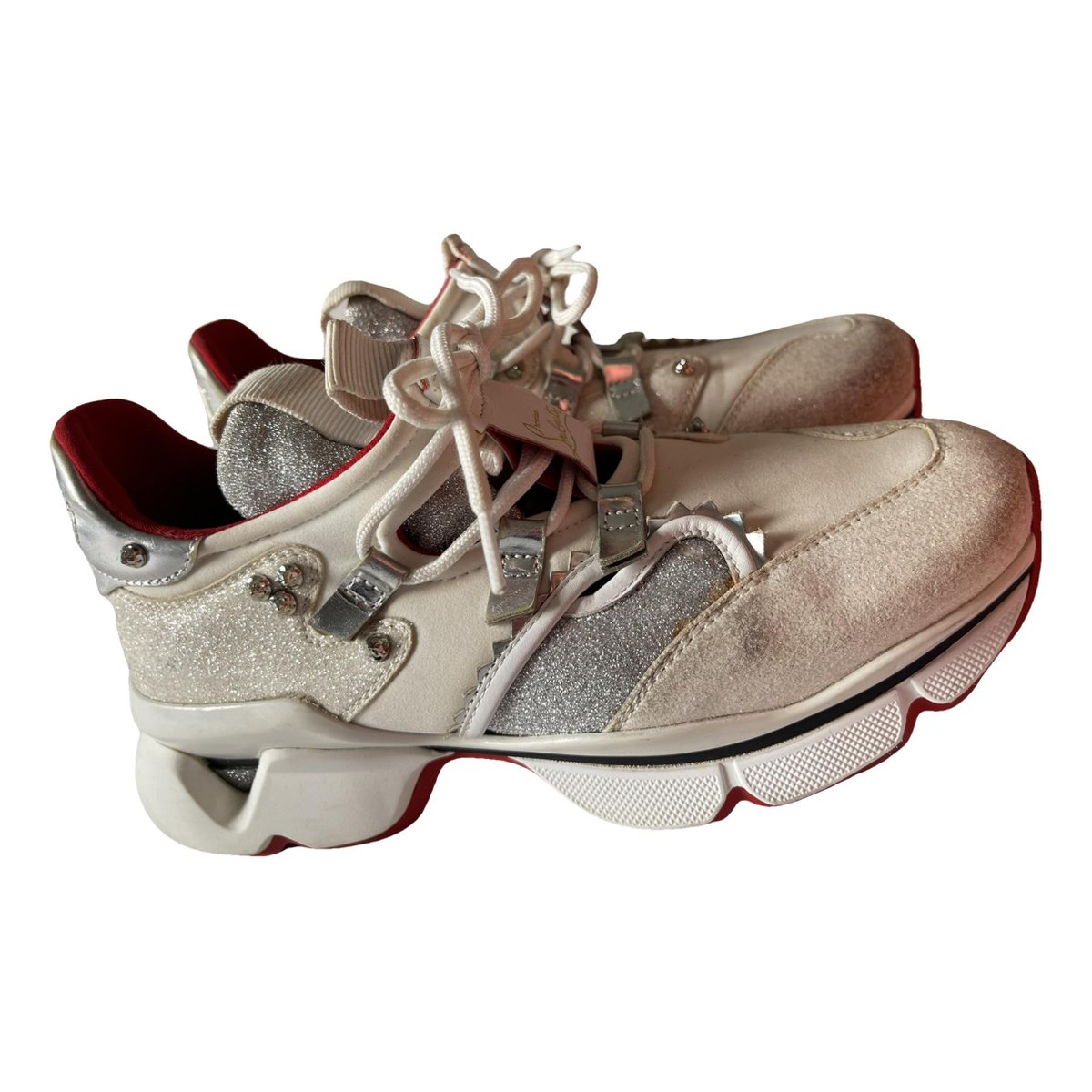 Red Runner leather trainers