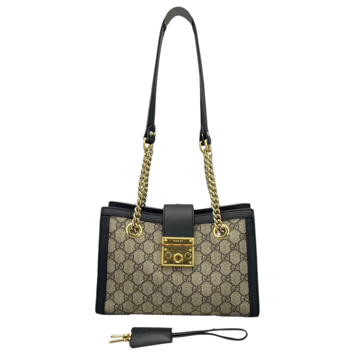 Padlock leather handbag