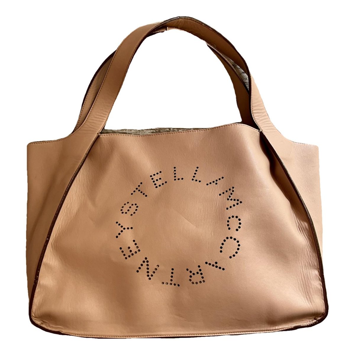 Logo vegan leather tote