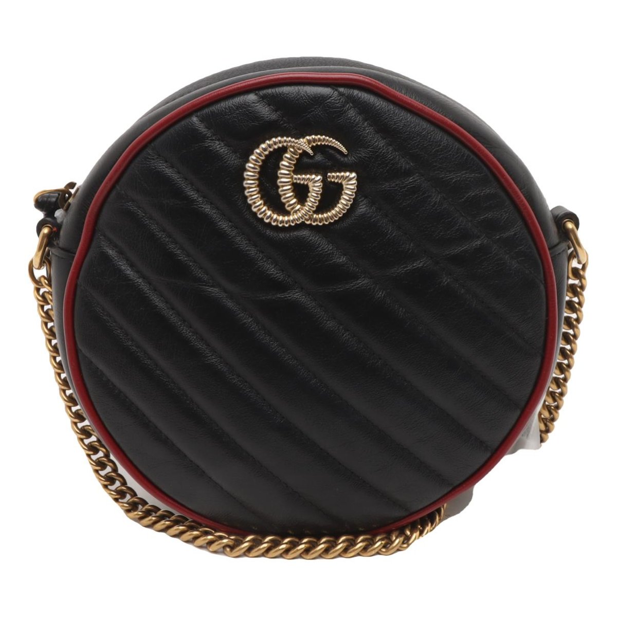 GG Marmont Round leather crossbody bag