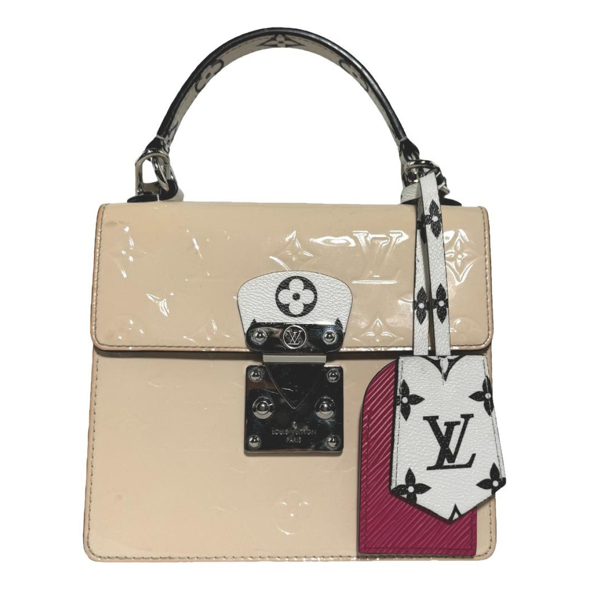 Spring street patent leather handbag