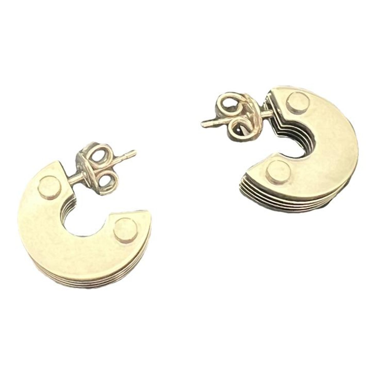 Bolt silver earrings