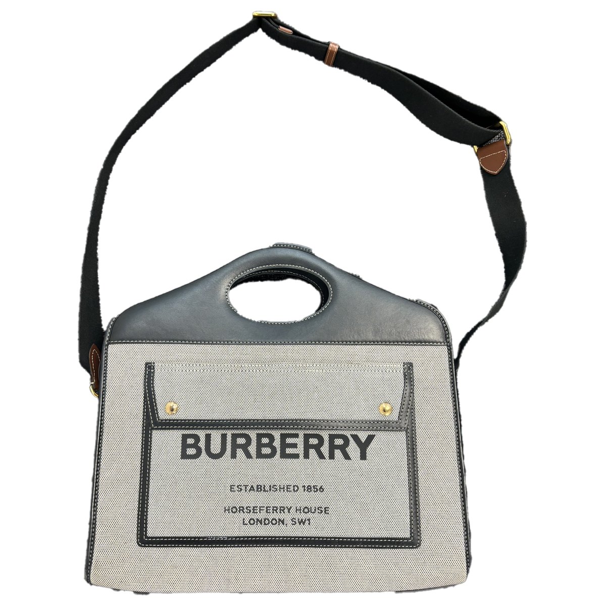 Pocket Medium leather crossbody bag