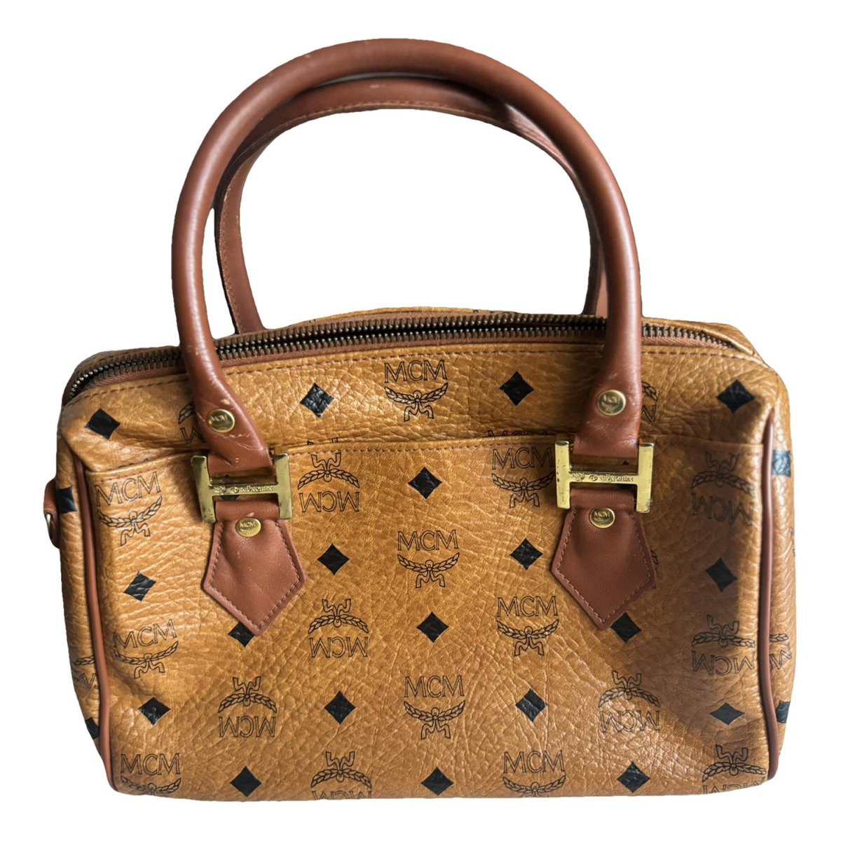 Boston patent leather handbag