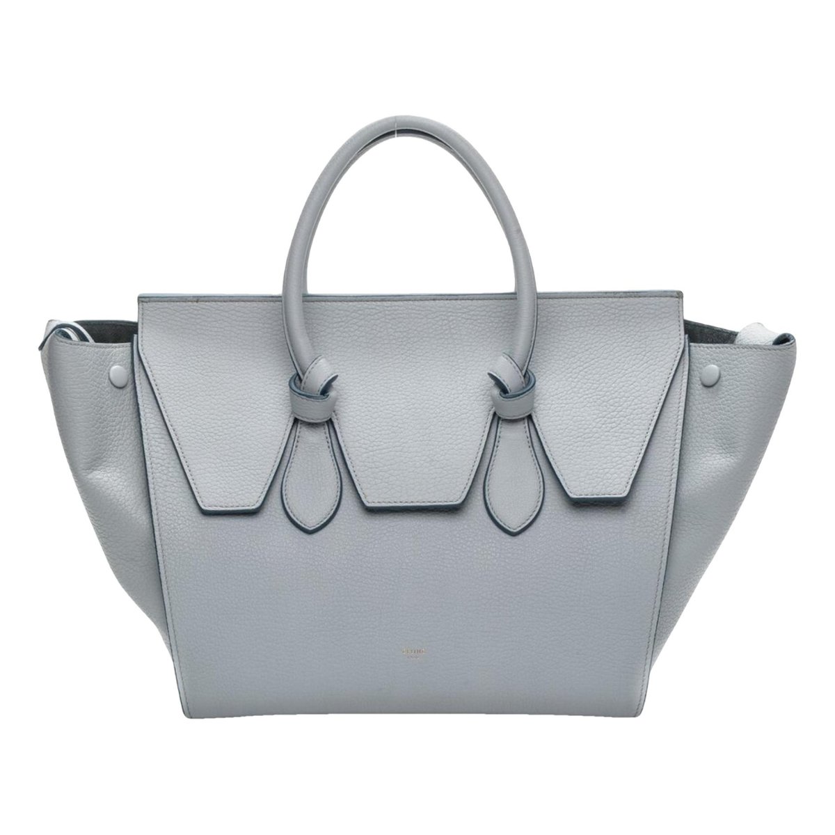 Tie leather handbag
