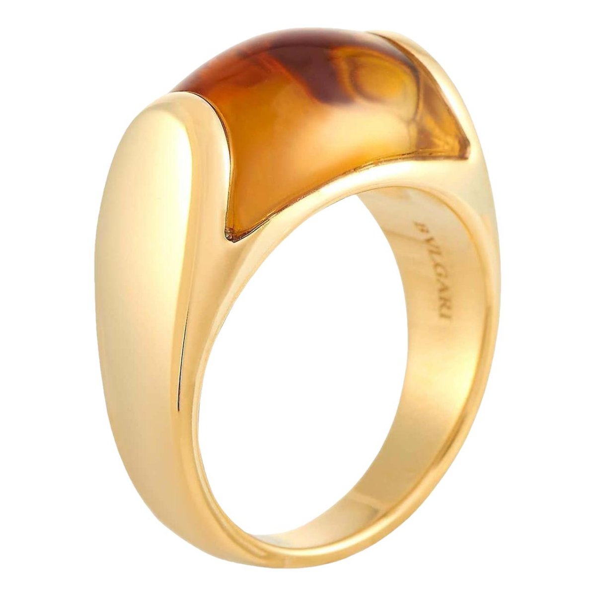 Tronchetto yellow gold ring