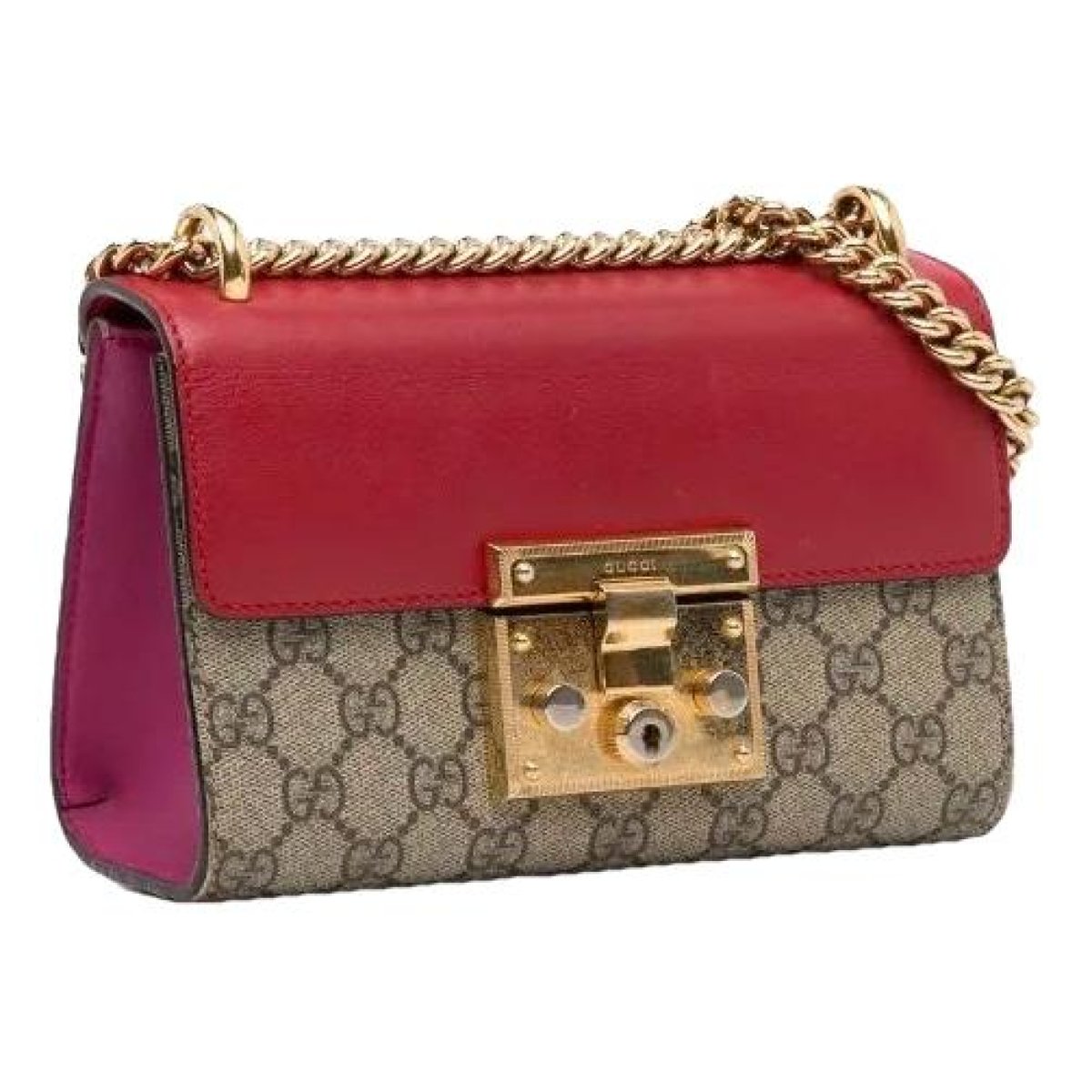 Padlock leather handbag