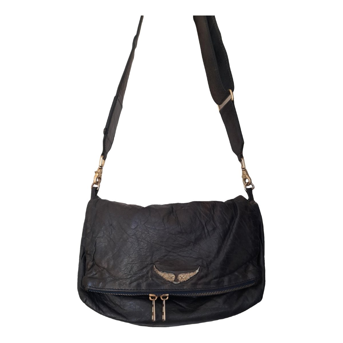 Rock leather crossbody bag