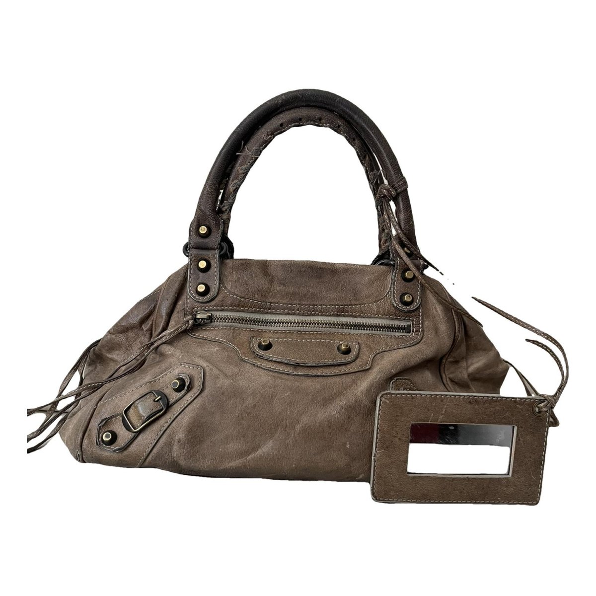 First leather handbag