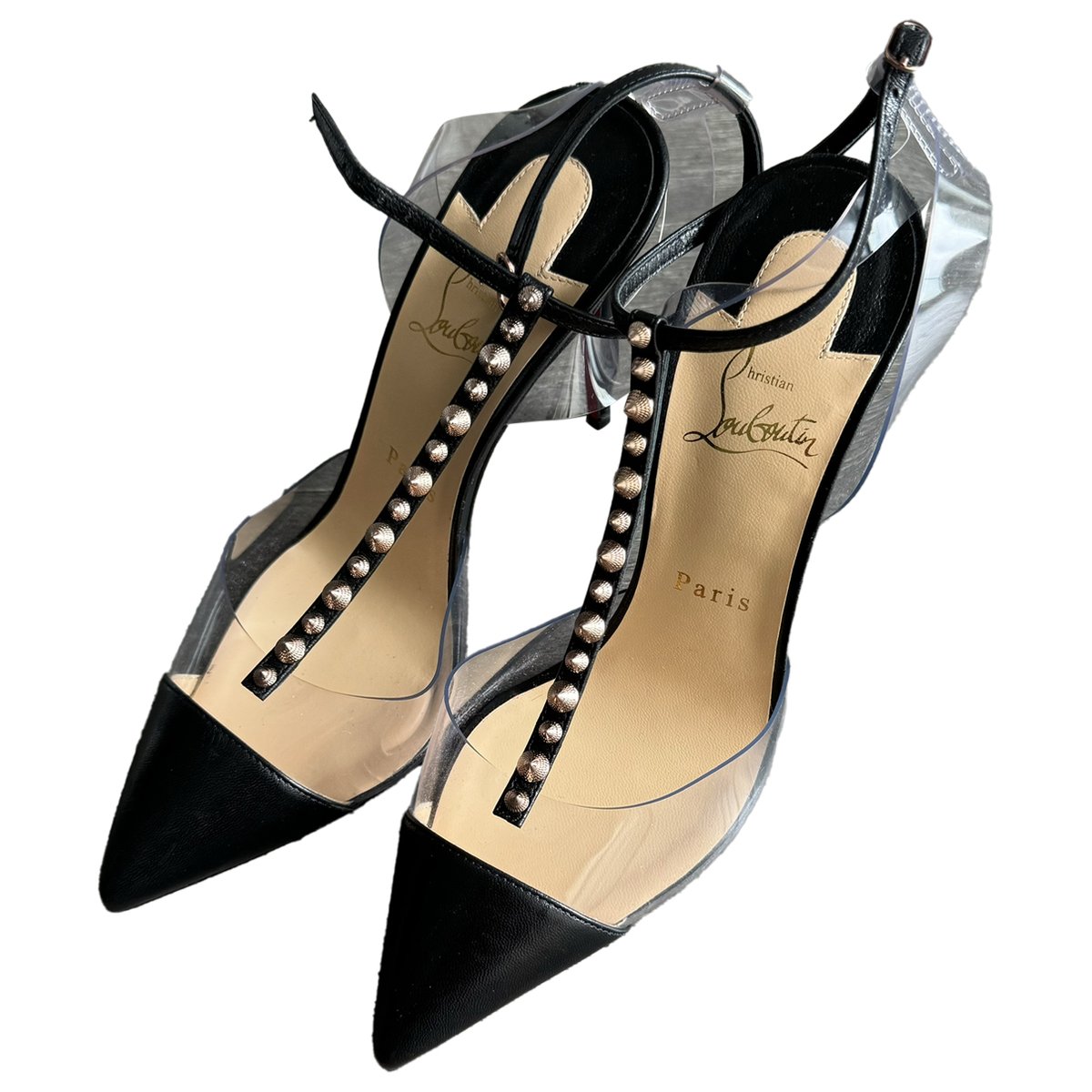 Nosy Spikes leather heels