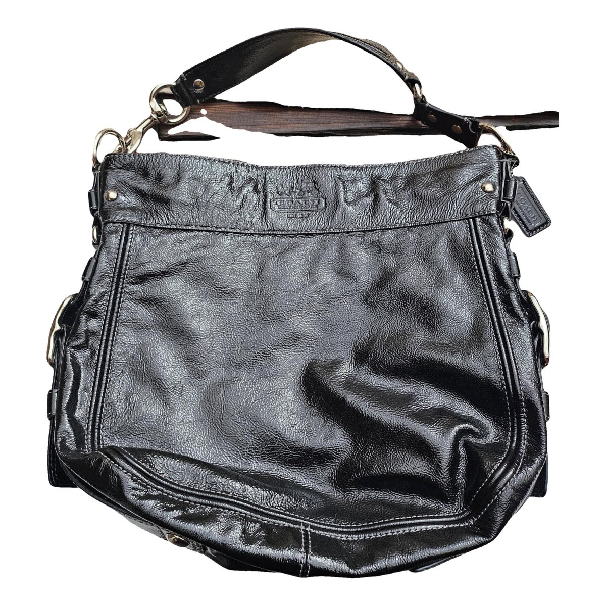 Carly patent leather handbag