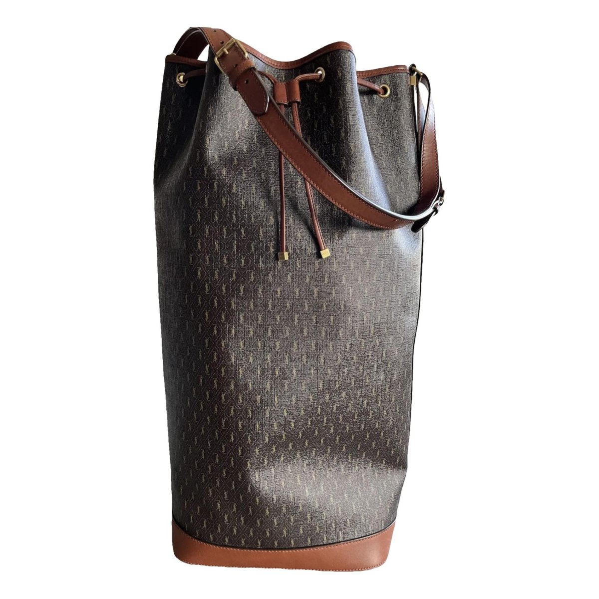 Monogram bucket cloth handbag