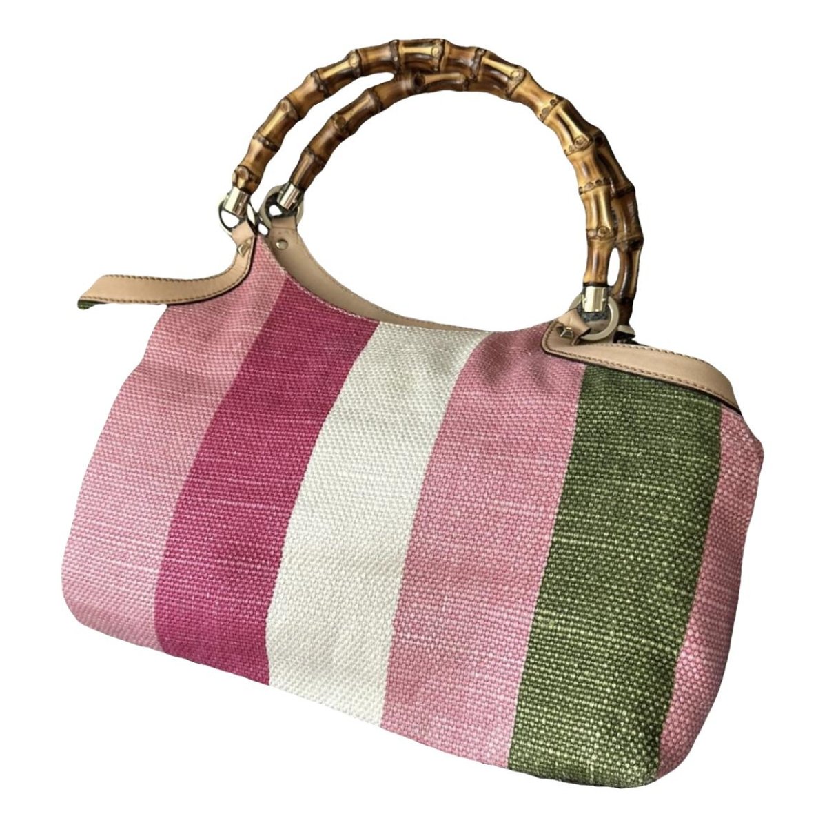 Vintage Bamboo Hobo cloth handbag