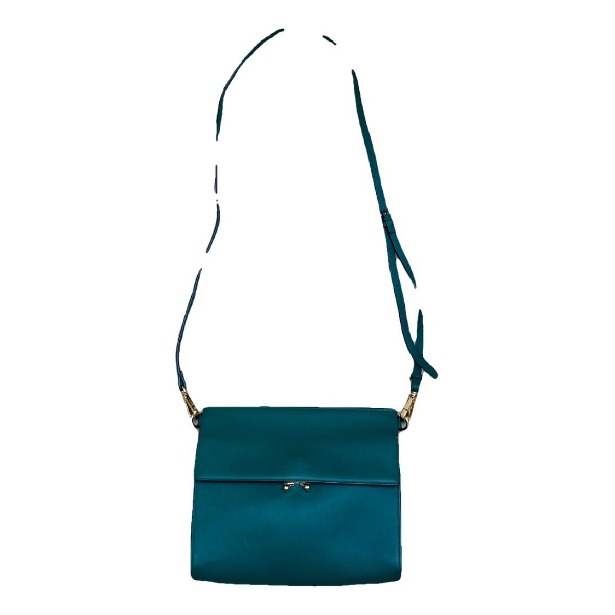 Trunk leather crossbody bag