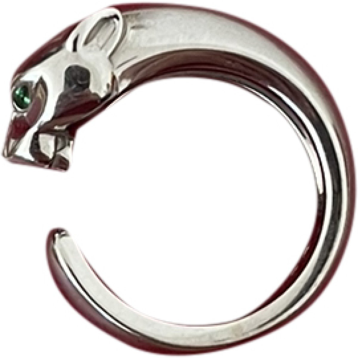 Panthère white gold ring