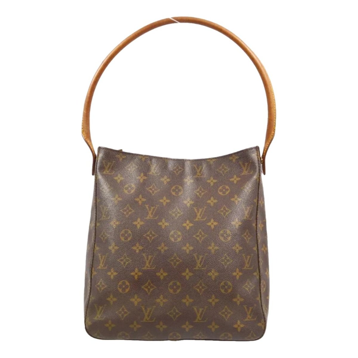 Looping patent leather handbag