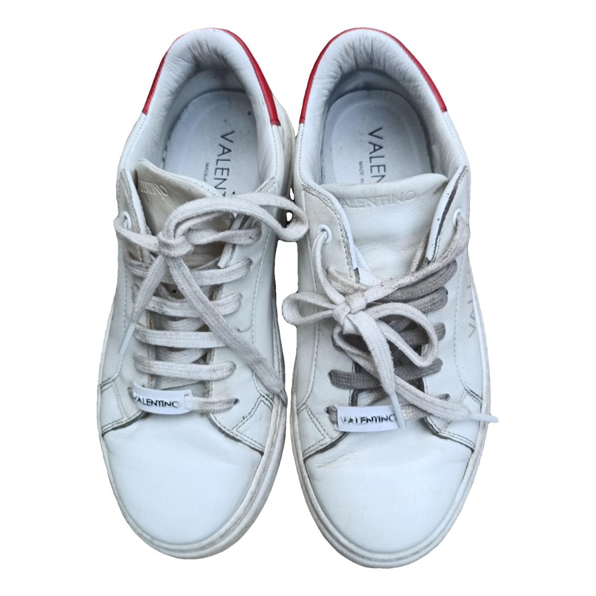 Rockstud leather trainers